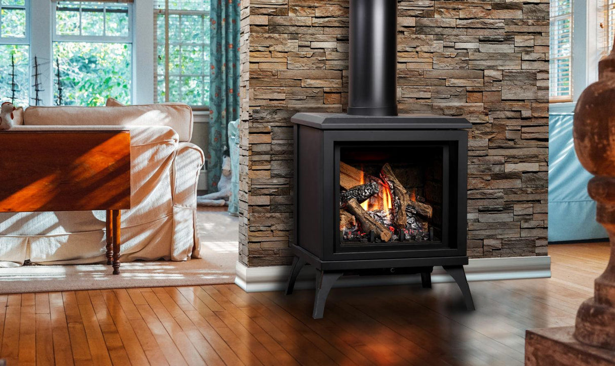 Kingsman FDV200S 23" Freestanding Direct Vent Gas Stove FDV200SLPE2