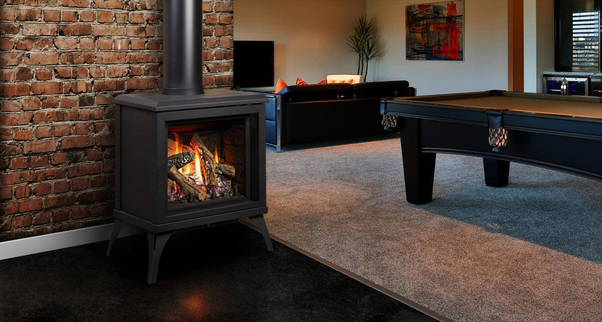Kingsman FDV200S 23" Freestanding Direct Vent Gas Stove FDV200SLPE2