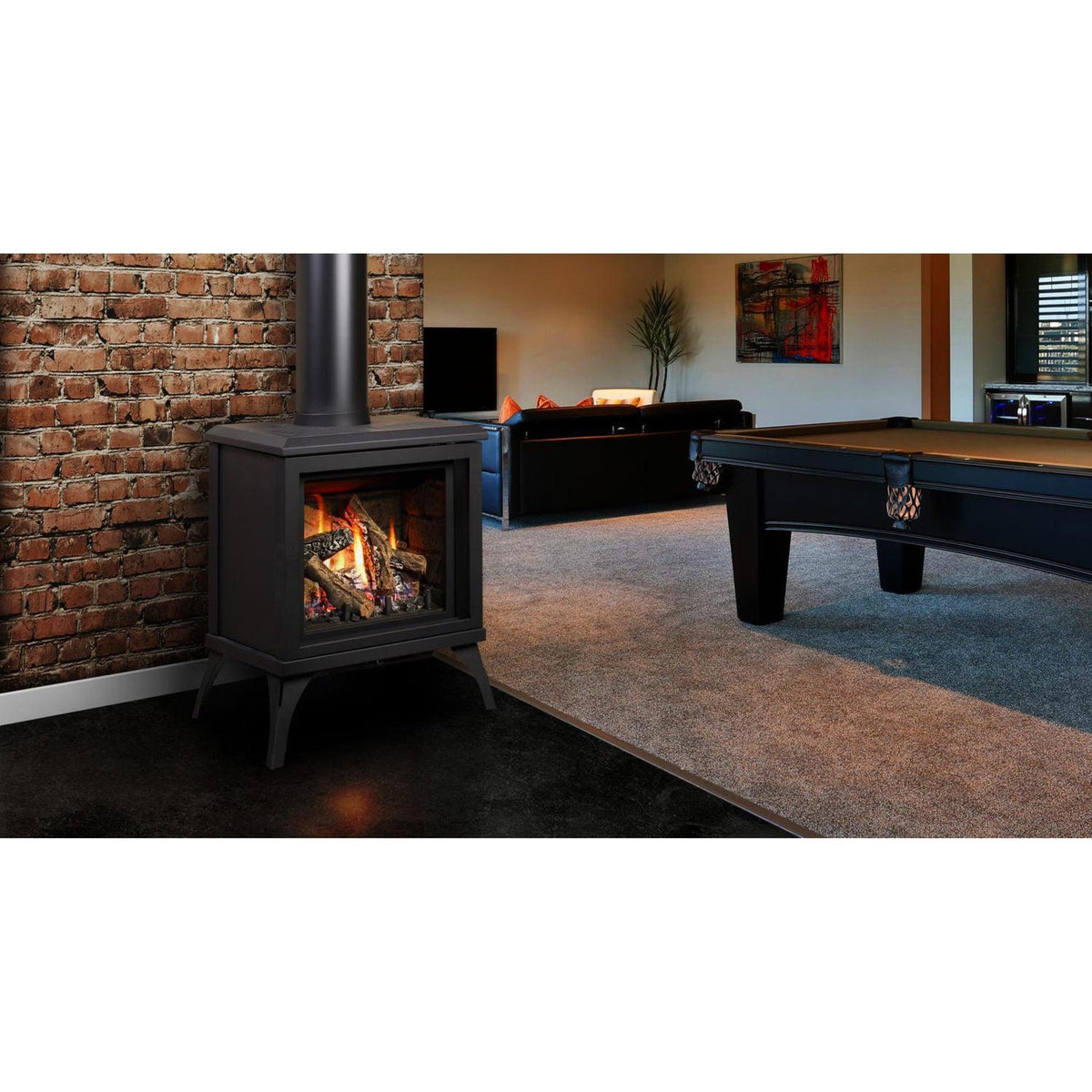 Kingsman FDV200S 23" Millivolt Natural Gas Freestanding Direct Vent Stove