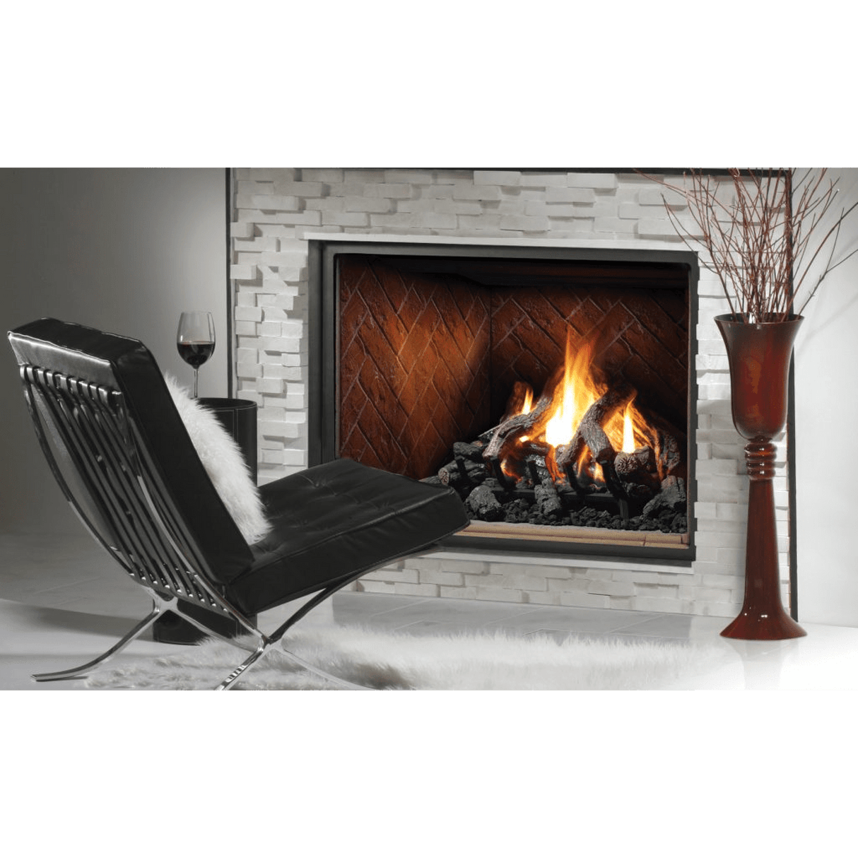 Kingsman HBZDV4736 47" Natural Gas Direct Vent Fireplace HBZDV4736N