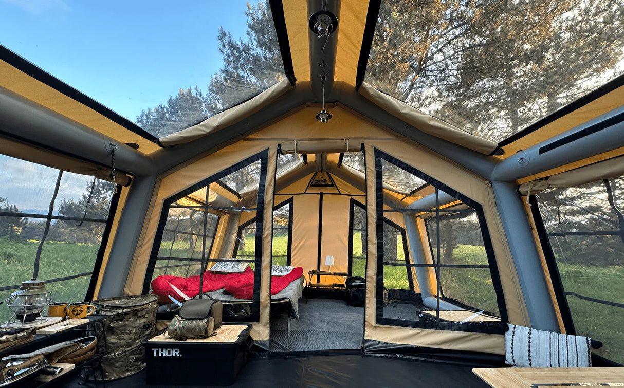 Sonmez Outdoor London Maxia 480 Premium Inflatable Glamping Tent with Digital Air Pump