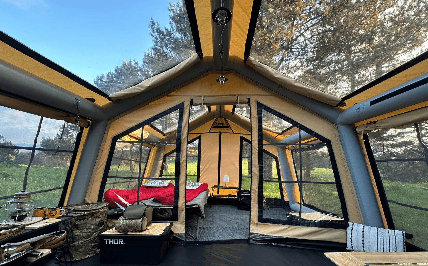 Sonmez Outdoor London Maxia 480 Premium Inflatable Glamping Tent with Digital Air Pump