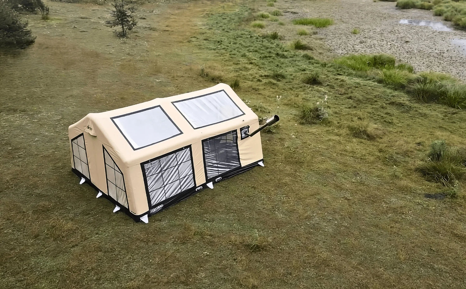 Sonmez Outdoor London Maxia 480 Premium Inflatable Glamping Tent with Digital Air Pump