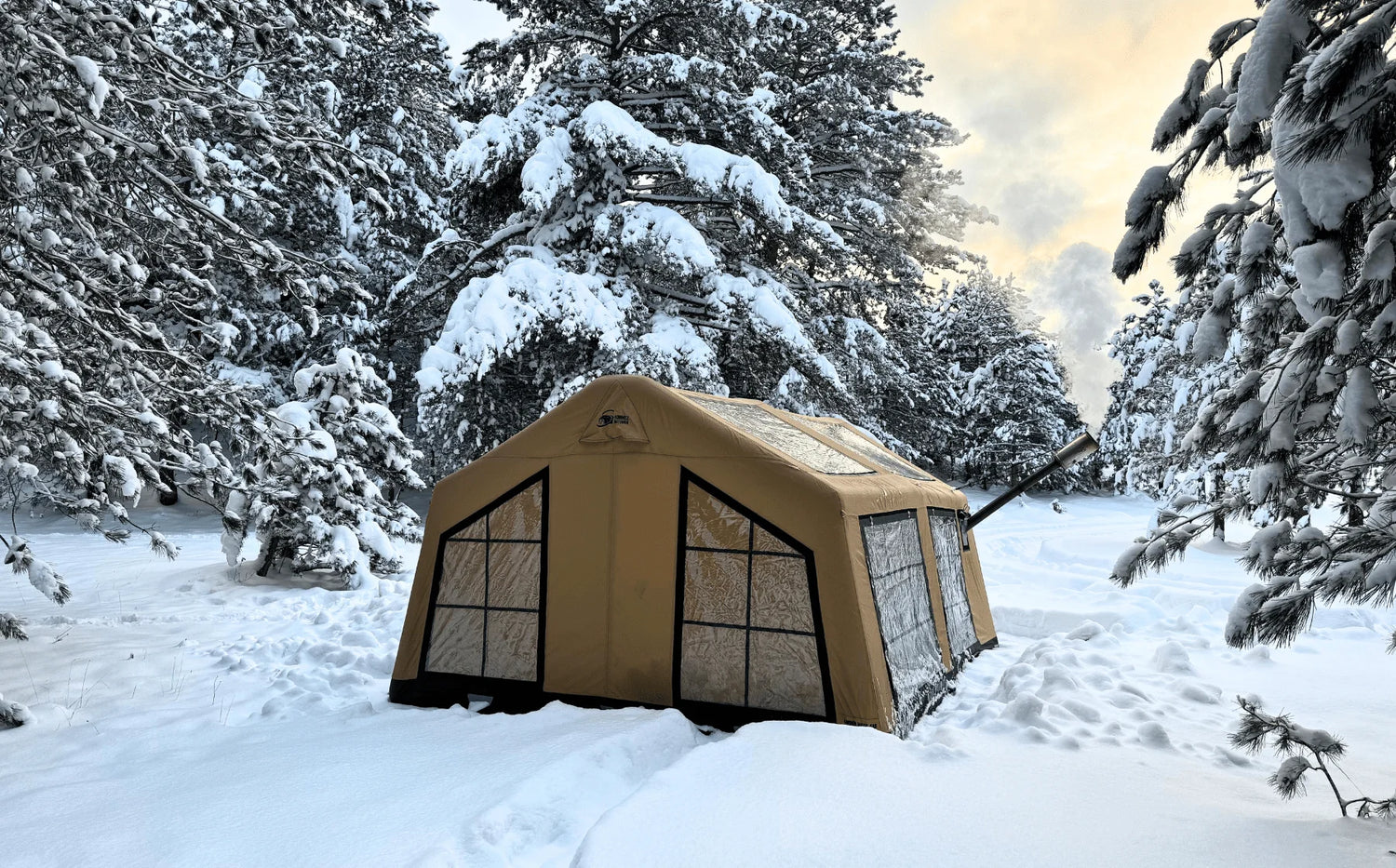 Sonmez Outdoor London Maxia 480 Premium Inflatable Glamping Tent with Digital Air Pump