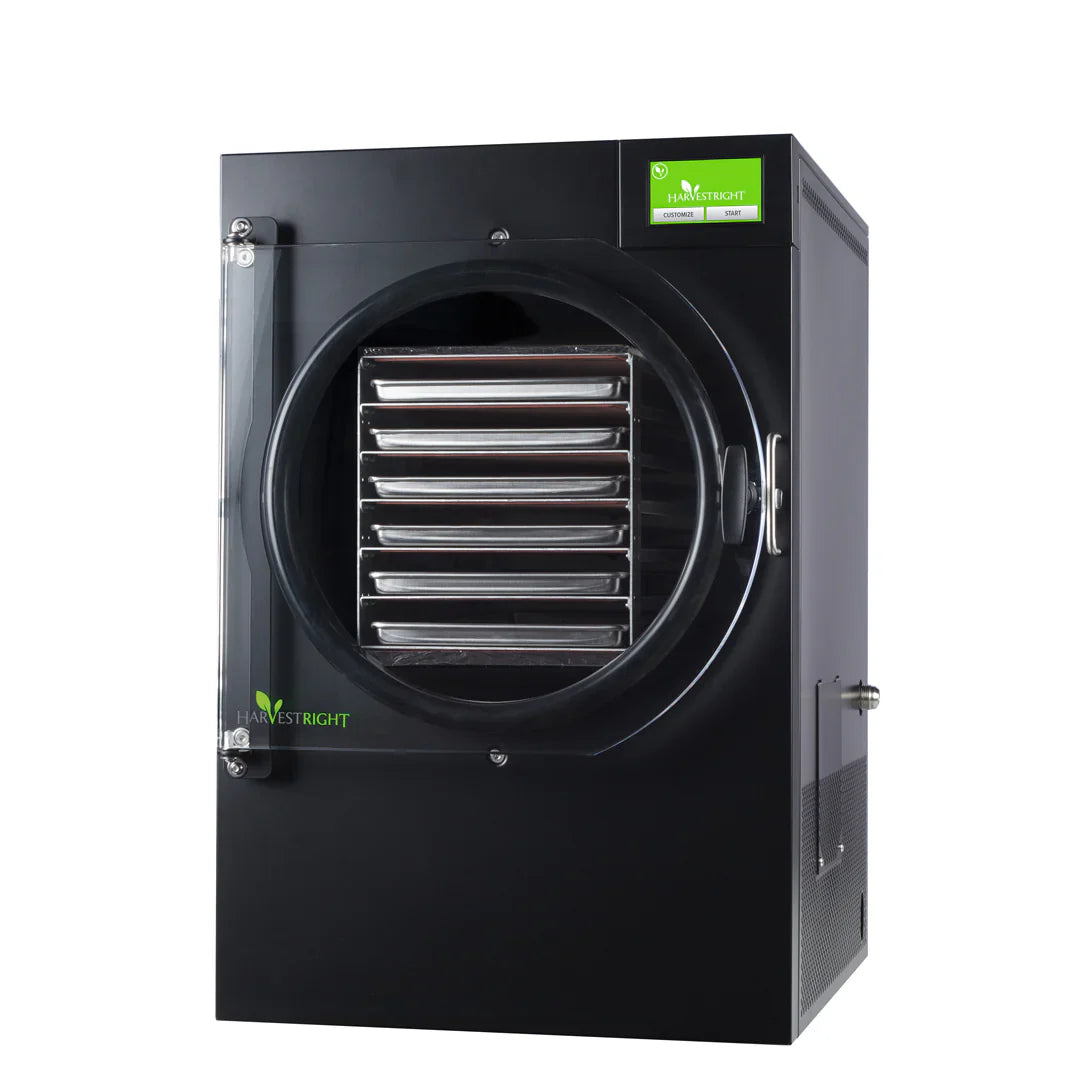 Harvest Right Large Home Pro Freeze Dryer with Oil Free Vacuum Pump, 6 Trays and Mylar Starter Kit in Black