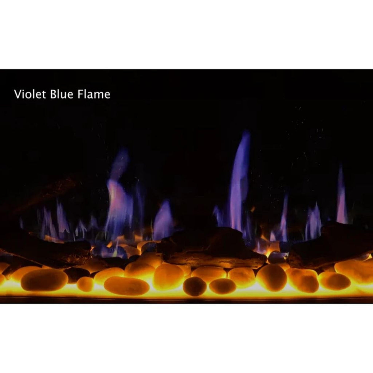 Litedeer Homes Gloria II 48" Smart Wall Mounted Electric Fireplace with App Driftwood Log & River Rock ZEF48XS