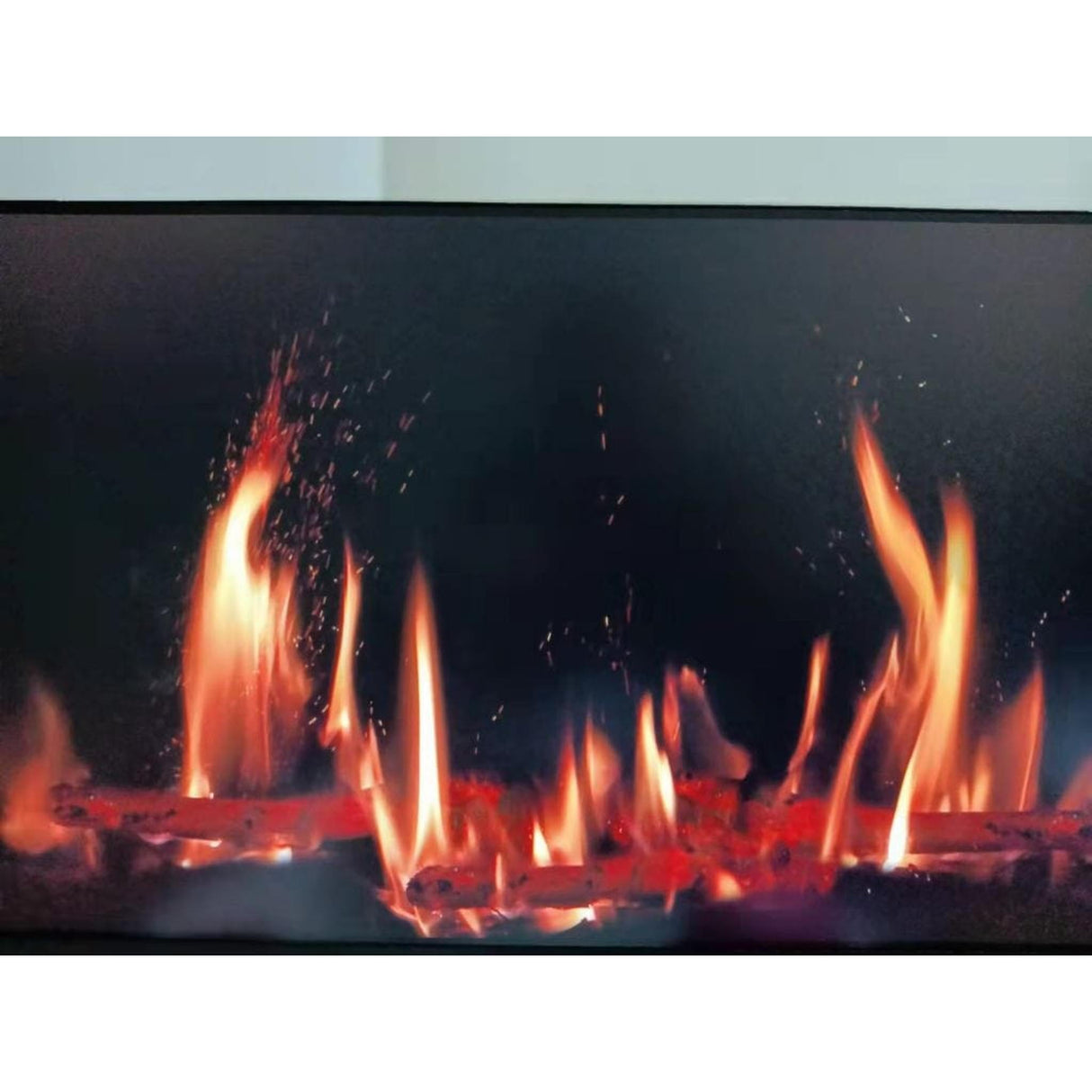 Litedeer Homes Gloria II 58" Smart Electric Fireplace with App Driftwood Log & River Rock ZEF58VS