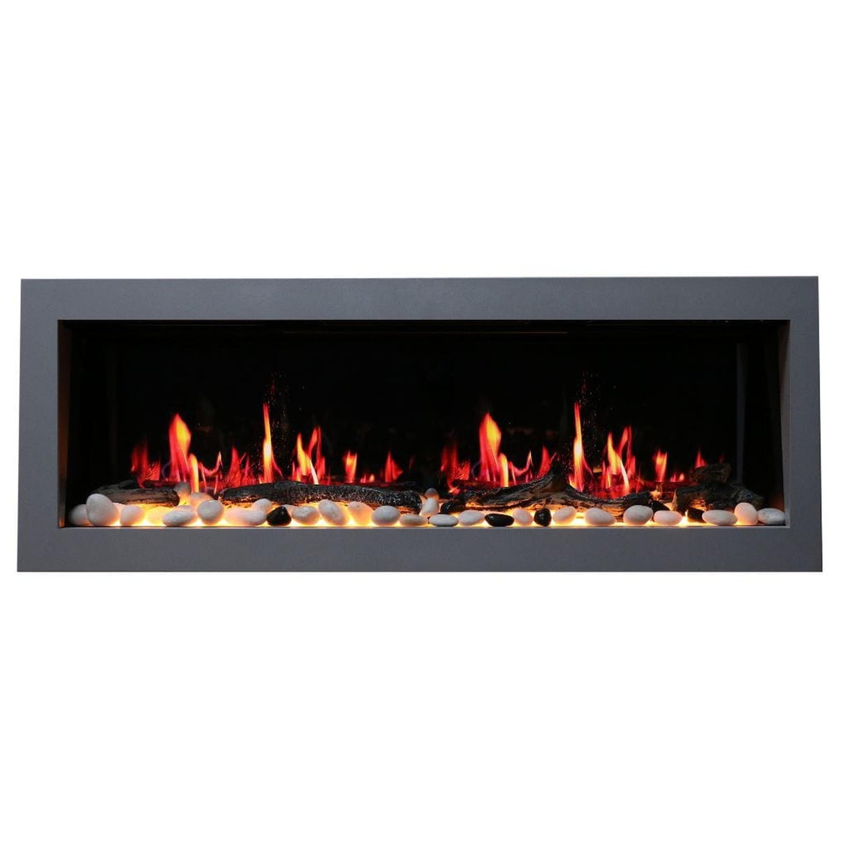 Litedeer 58" Latitude II Push-In Contemporary Smart Linear Vent-Free Built-In Electric Fireplace ZEF58V