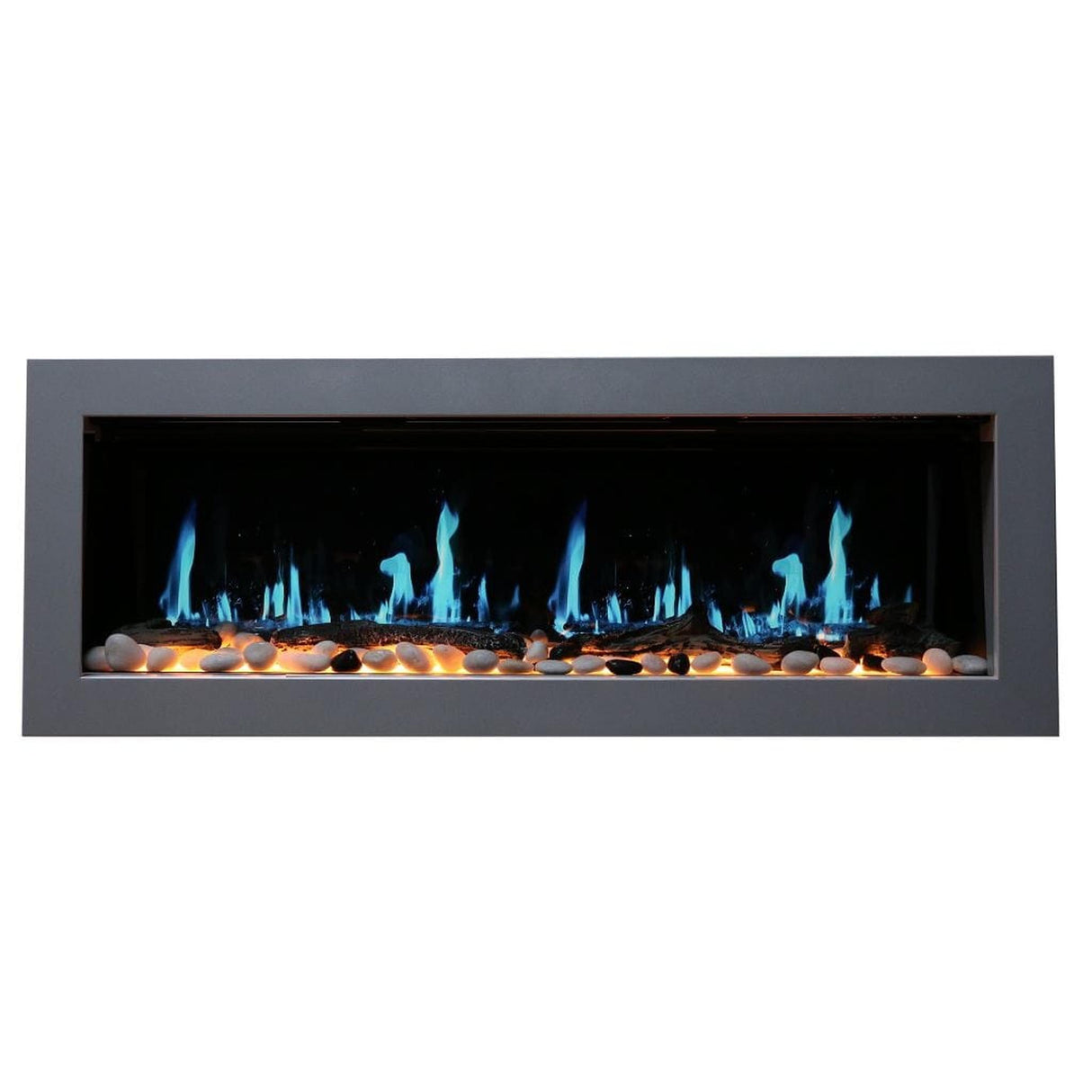 Litedeer 58" Latitude II Push-In Contemporary Smart Linear Vent-Free Built-In Electric Fireplace ZEF58V