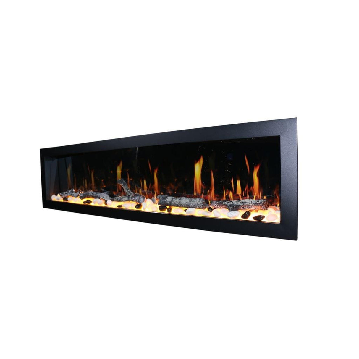 Litedeer Homes 78" Latitude II Push-In Contemporary Smart Linear Vent-Free Built-In Electric Fireplace ZEF78V