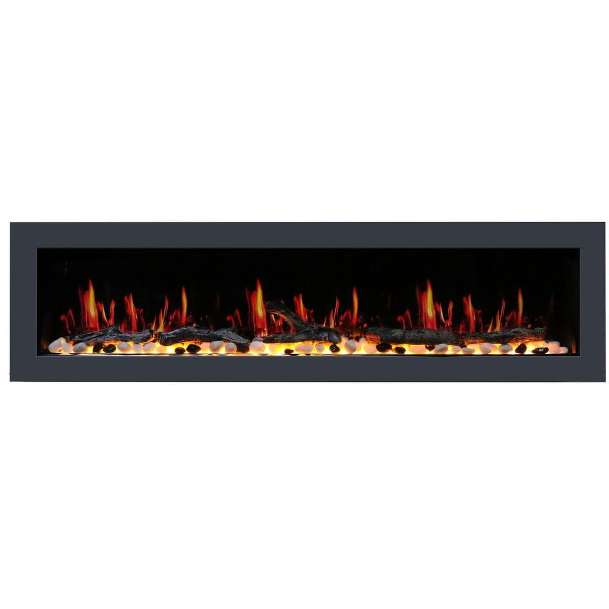 Litedeer Homes 78" Latitude II Push-In Contemporary Smart Linear Vent-Free Built-In Electric Fireplace ZEF78V