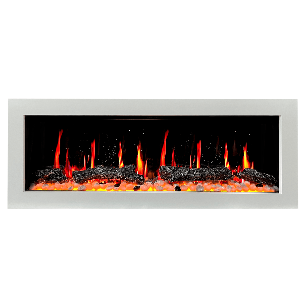Litedeer Homes Gloria II 48" White Smart App Control Multi Flame Wall Mount Electric Fireplace ZEF48XW
