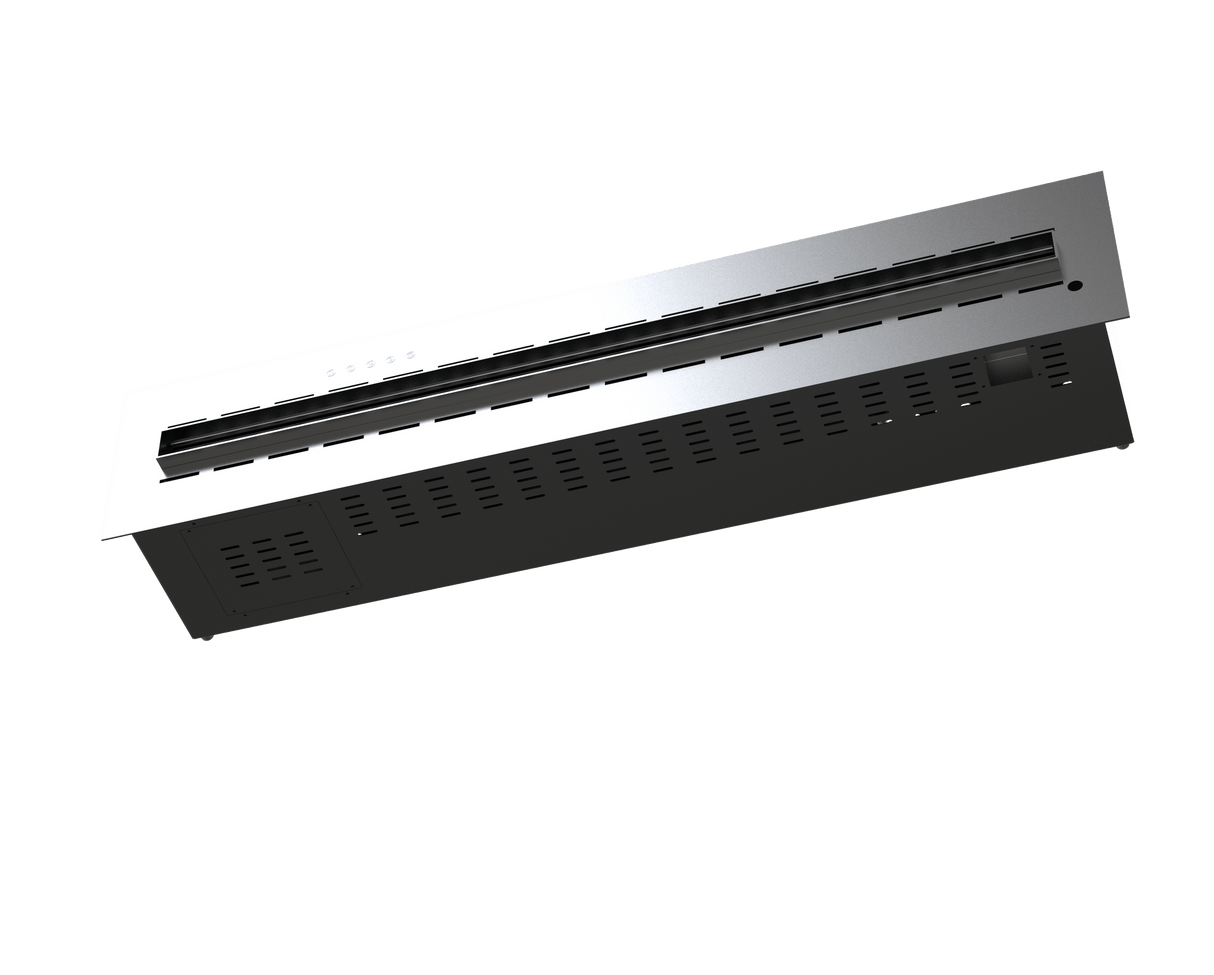 Litedeer Homes Mercury 60" Black Smart Control Water Vapor Electric Fireplace Cassette VEW60