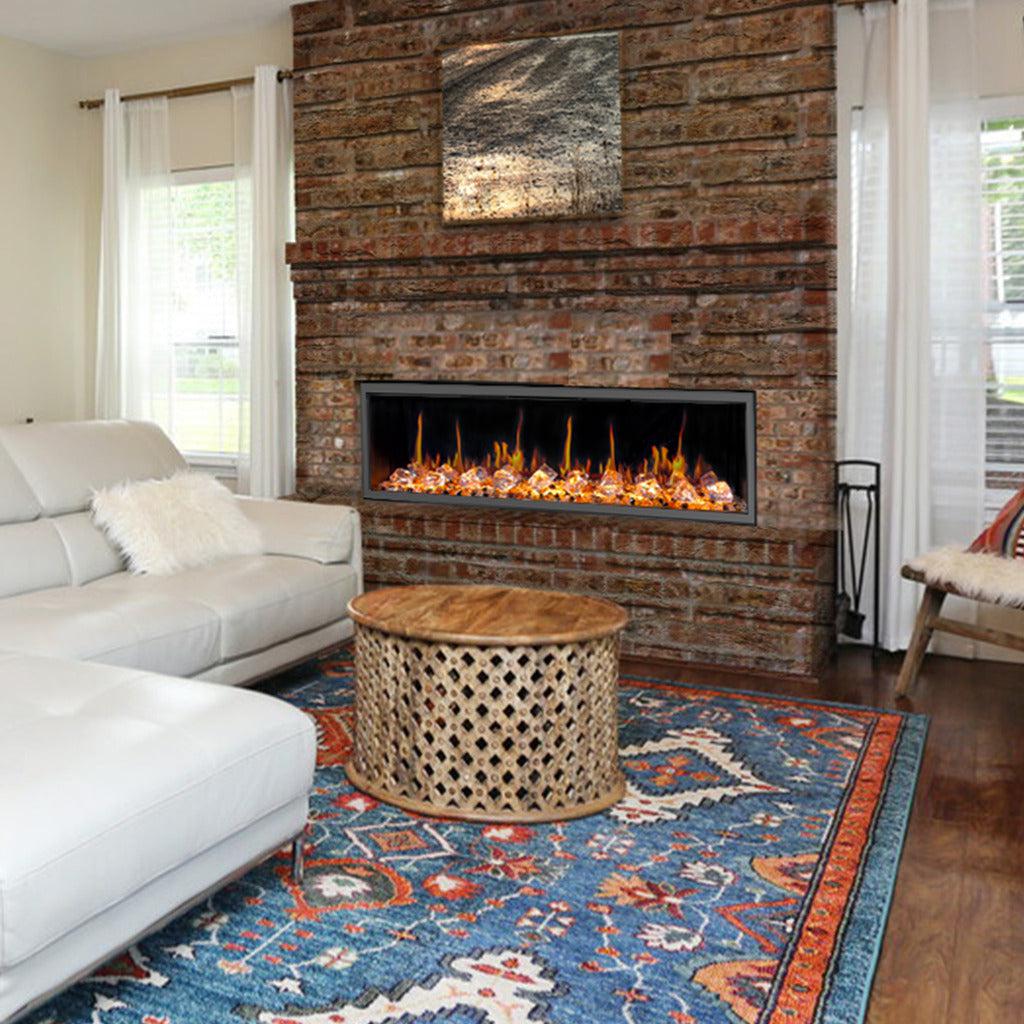 Litedeer Homes Latitude 65″ Smart Ultra‑Slim Built‑In Electric Fireplace ZEF65XC