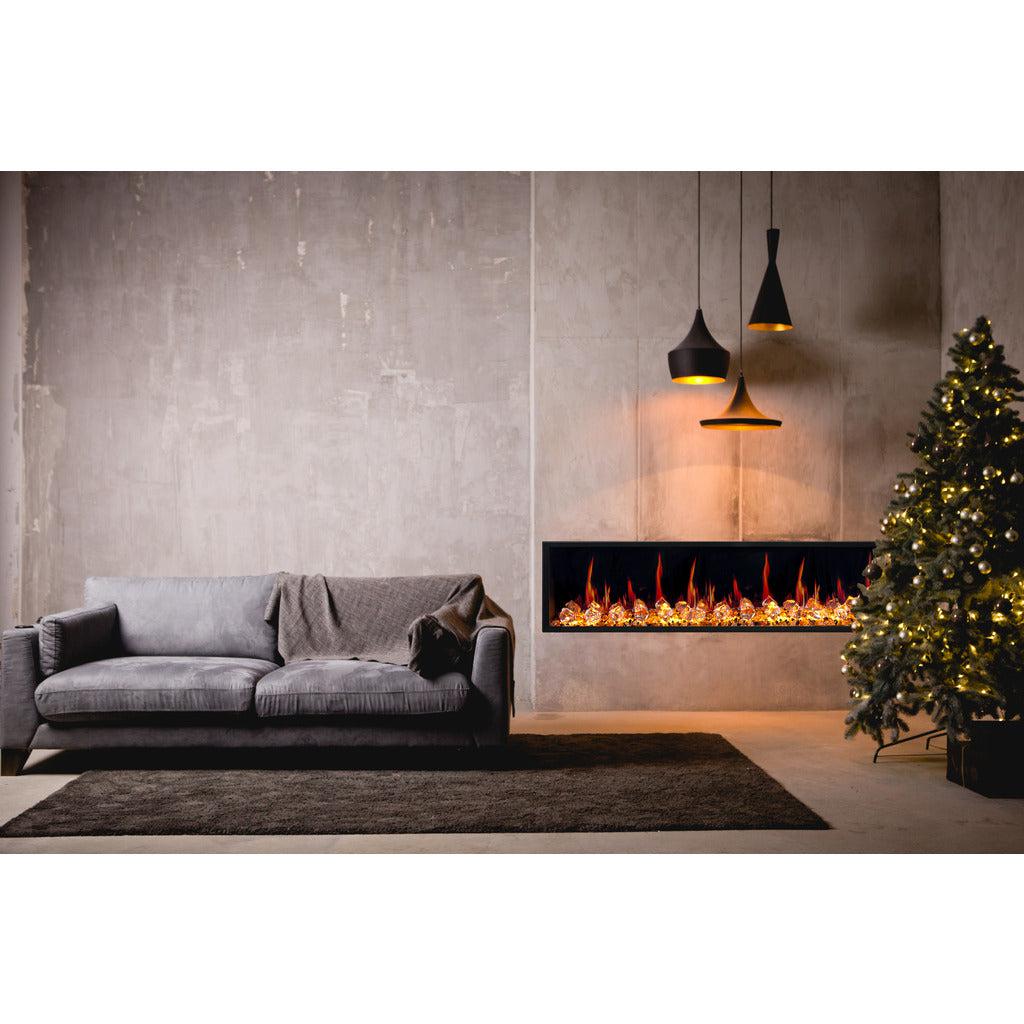 Litedeer Homes Latitude 75″ Smart Built‑In Electric Fireplace ZEF75VA