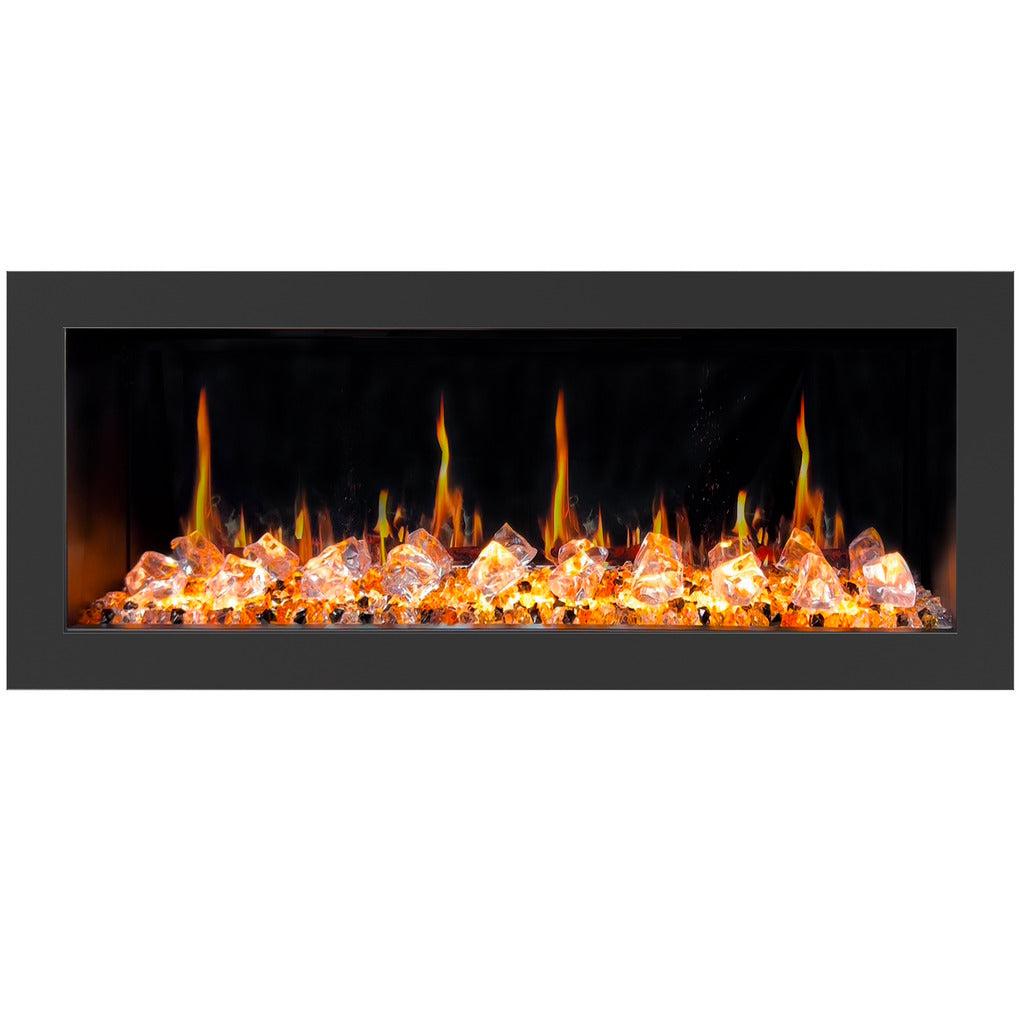 Litedeer Homes Latitude II 48 inch Wall Mounted Smart Electric Fireplace with APP 3-inch Trim Multi-flame Style ZEF48XC