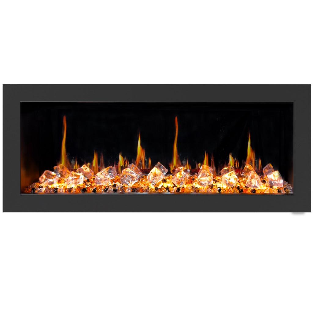 Litedeer Homes Latitude II 48 inch Wall Mounted Smart Electric Fireplace with APP 3-inch Trim Multi-flame Style ZEF48XC