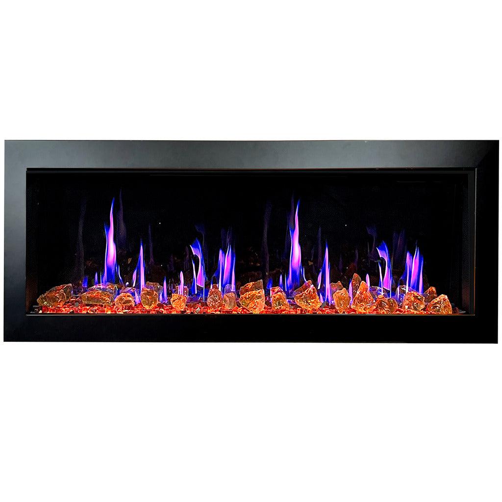 Litedeer Homes Latitude II 48" Smart Wall-Mounted Electric Fireplace with App Control & Crackling Sounds ZEF48XA