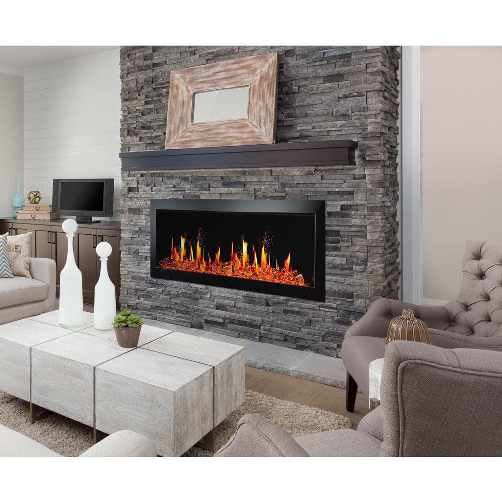 Litedeer Homes Latitude II 48" Smart Wall-Mounted Electric Fireplace with App Control & Crackling Sounds ZEF48XA