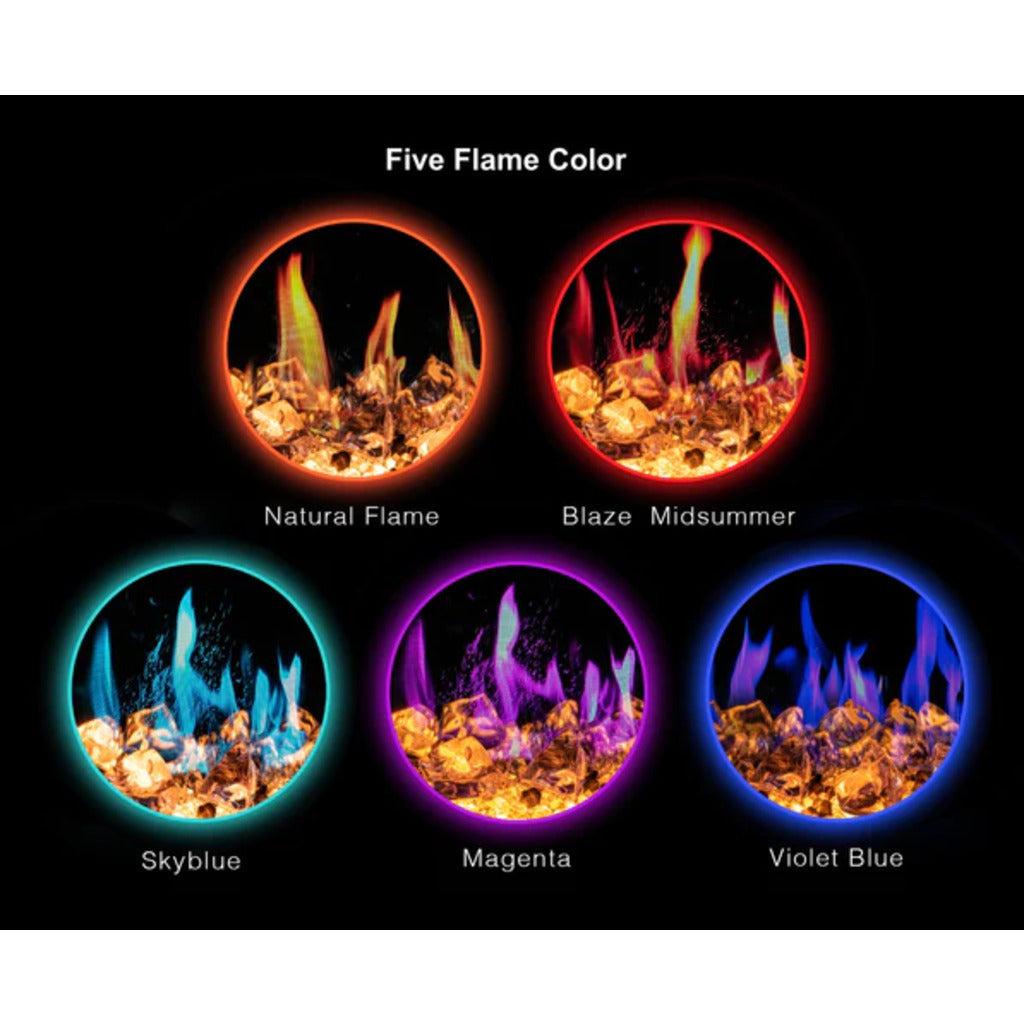 Litedeer Homes LiteStar 30″ inch Wall Mounted Smart Electric Fireplace Insert with Crackling Sounds App Reflective Amber Glass ZEF38VC-30A