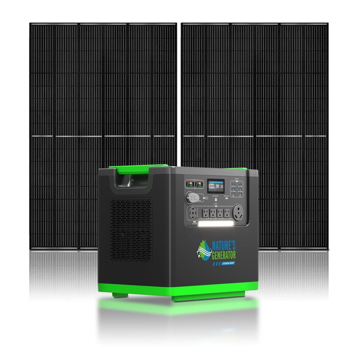 Lithium 6000 and 2x 200W Folding Solar Panel Hover Image