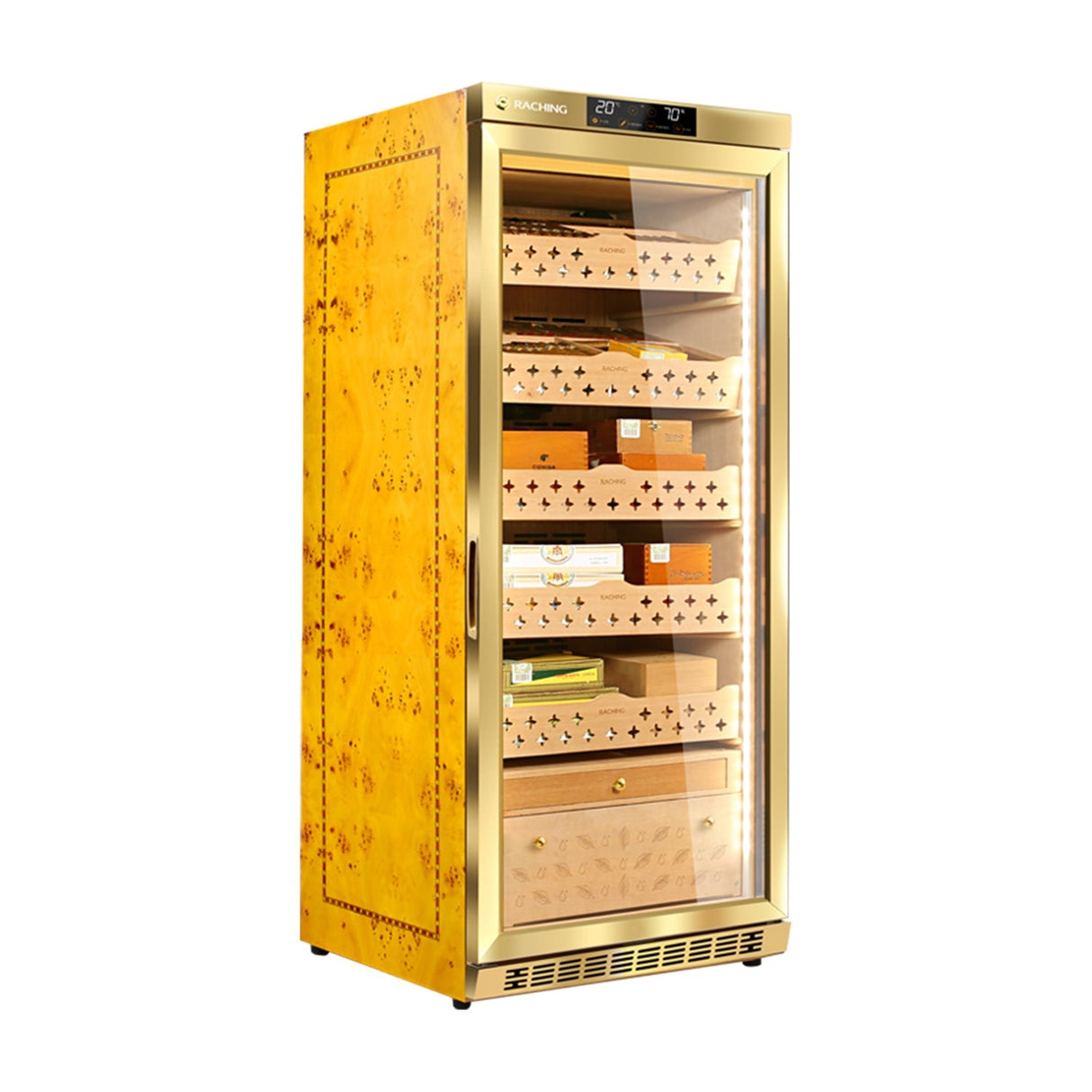 Raching MON1800A Precision Climate Controlled Humidor with Ammonia Removal | 900 Cigars