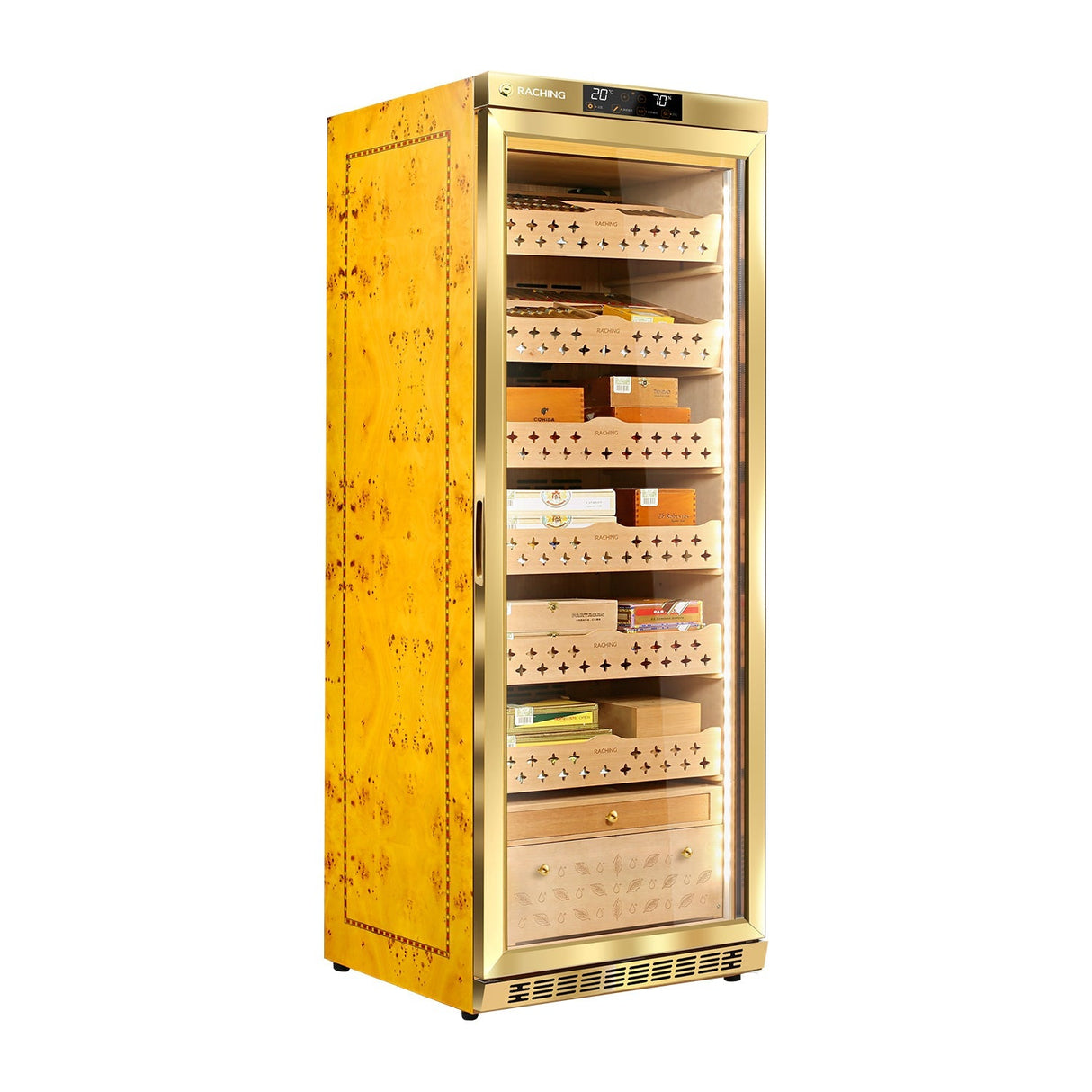 Raching MON2800A Precision Climate Controlled Humidor with Ammonia Removal | 1300 Cigars