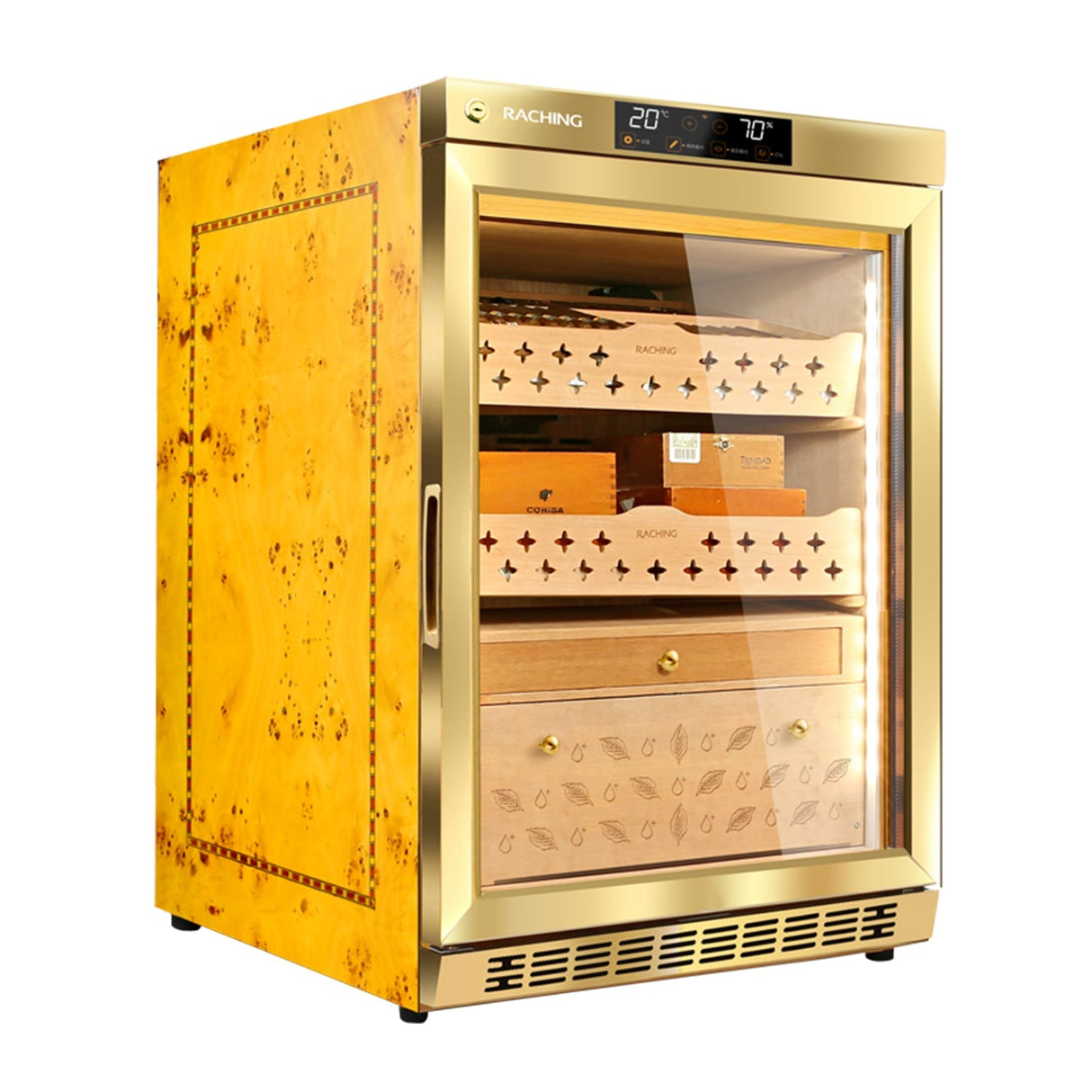 Raching MON800A Precision Climate Controlled Humidor with Ammonia Removal | 600 Cigars