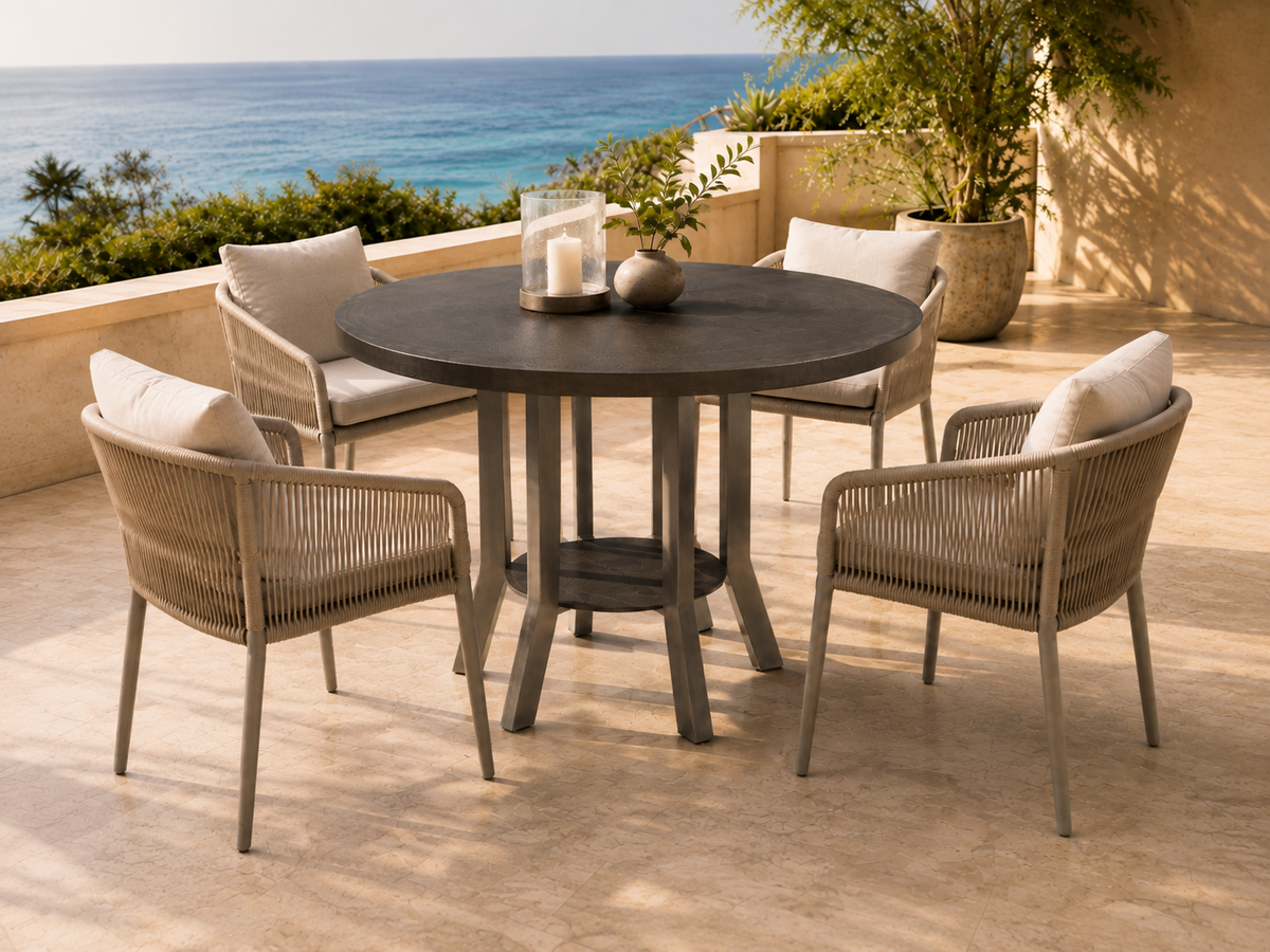 Metall Madrid Stainless Steel Dining Table