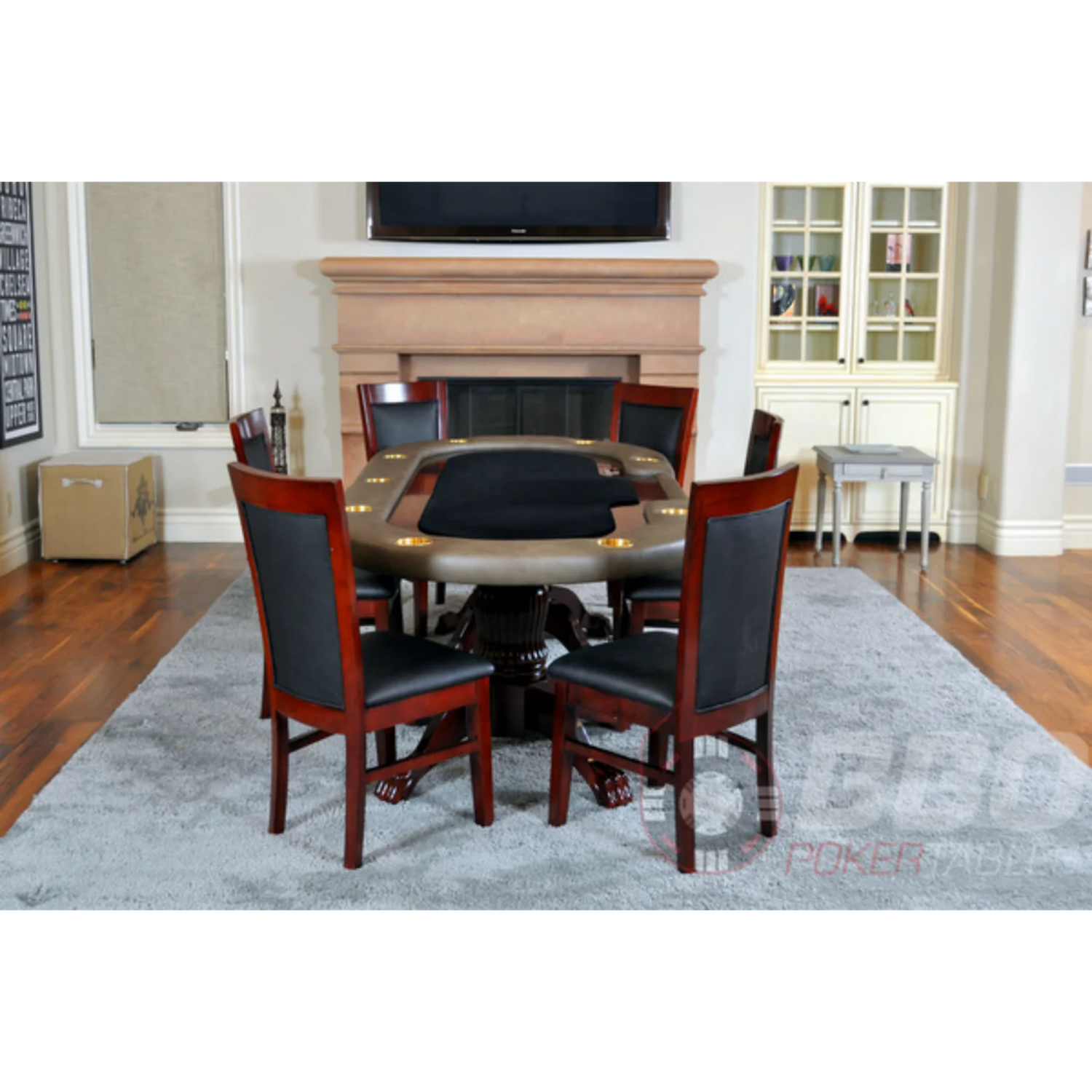 BBO Poker Tables Classic Dining Poker Chairs (Black/Mahogany)