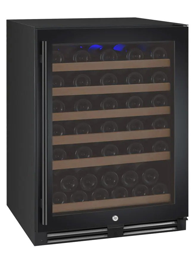 Allavino FlexCount Series 56 Bottle Single Zone Built-In Wine Refrigerator with Black Door Right Hinge VSWR56-1BR20