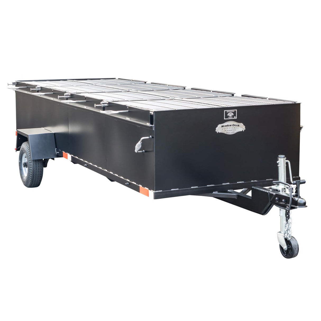 Meadow Creek BBQ144 4-Pit Chicken Cooker Trailer with Rotating Grates
