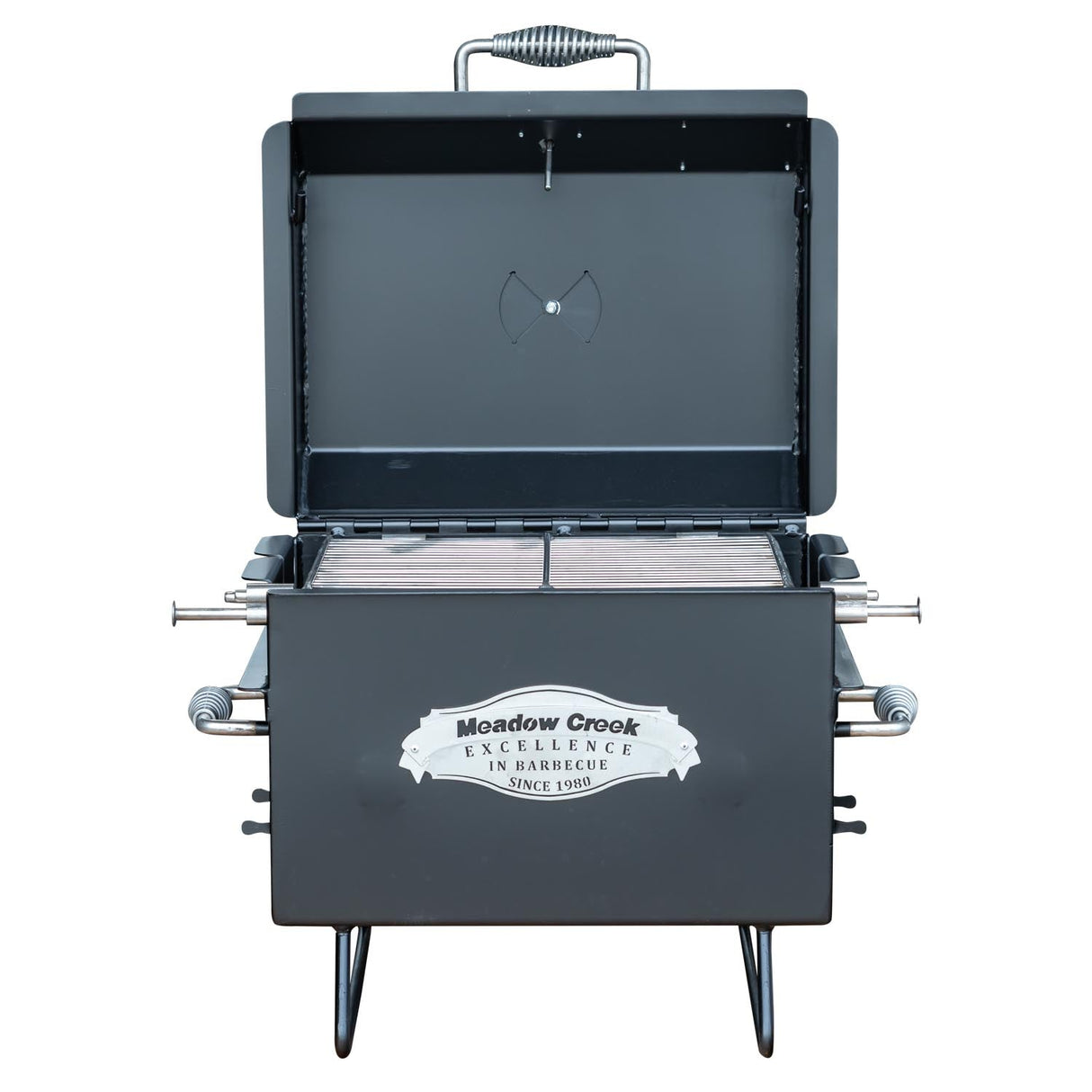 Meadow Creek BBQ18 Charcoal Grill Chicken Cooker with Rotating Grates