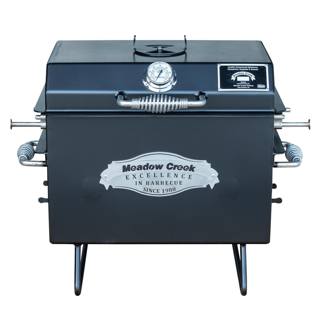 Meadow Creek BBQ18 Charcoal Grill Chicken Cooker with Rotating Grates