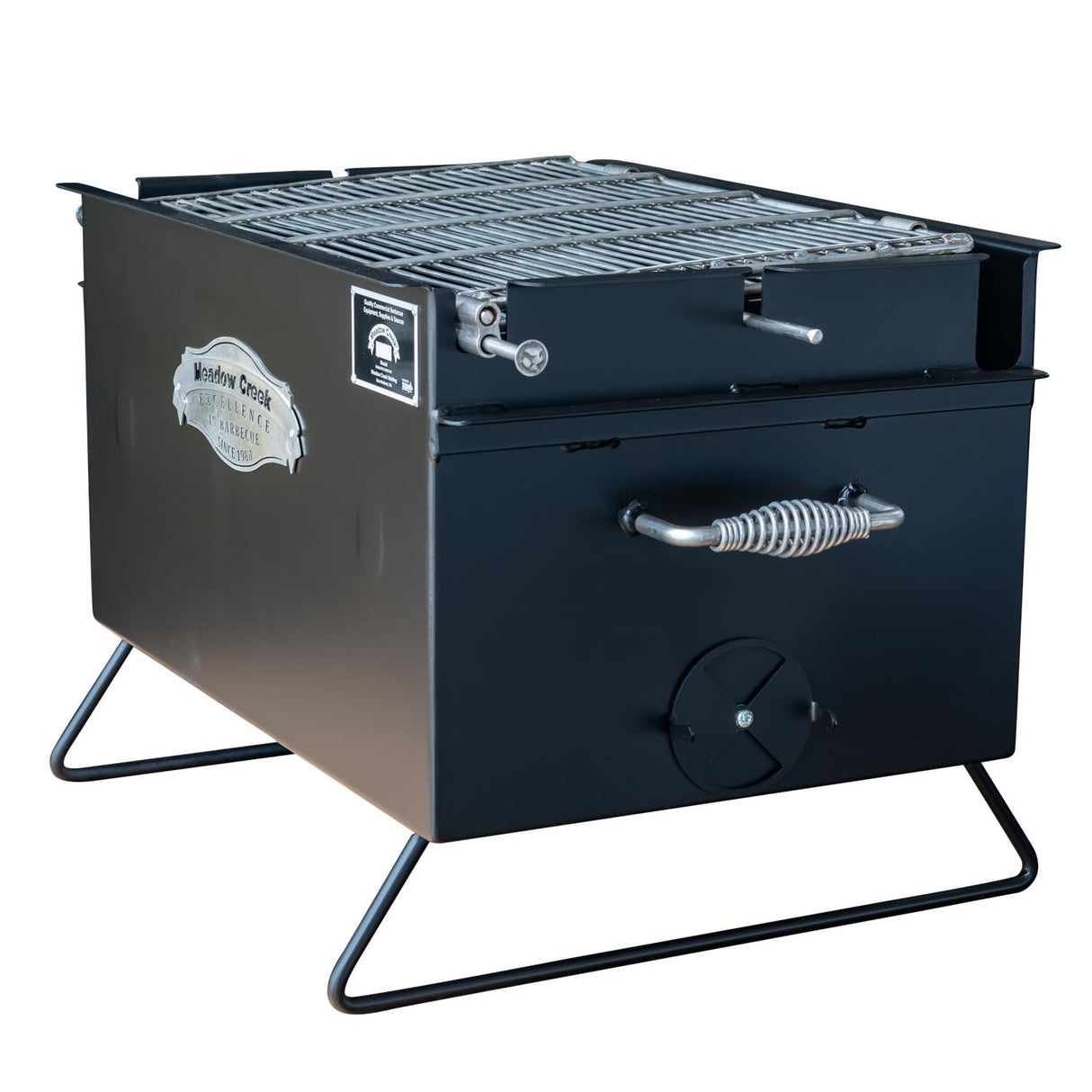 Meadow Creek BBQ26 Charcoal Grill Chicken Cooker with Rotating Grates