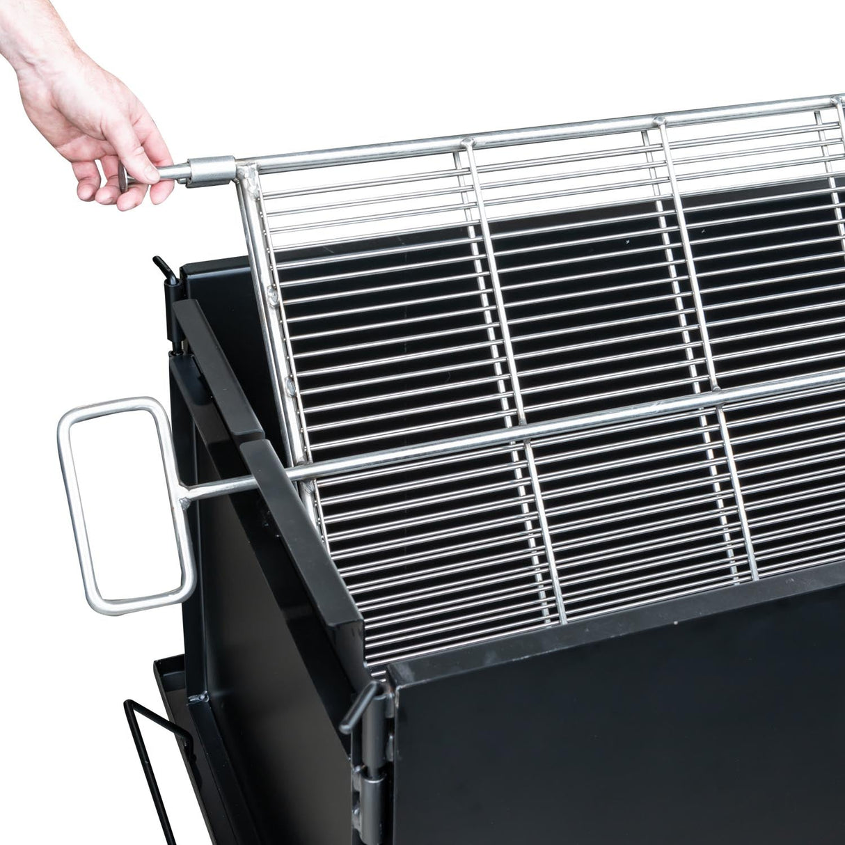Meadow Creek BBQ42C Collapsible Charcoal Grill Chicken Cooker with Rotating Grates