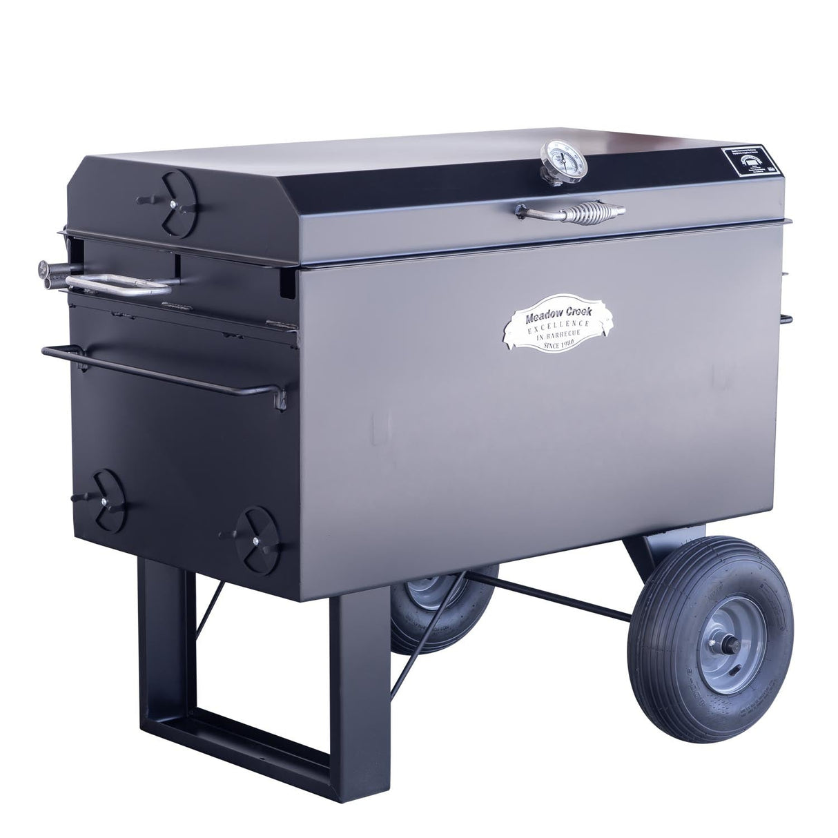 Meadow Creek BBQ42 Charcoal Grill Chicken Cooker with Rotating Grates