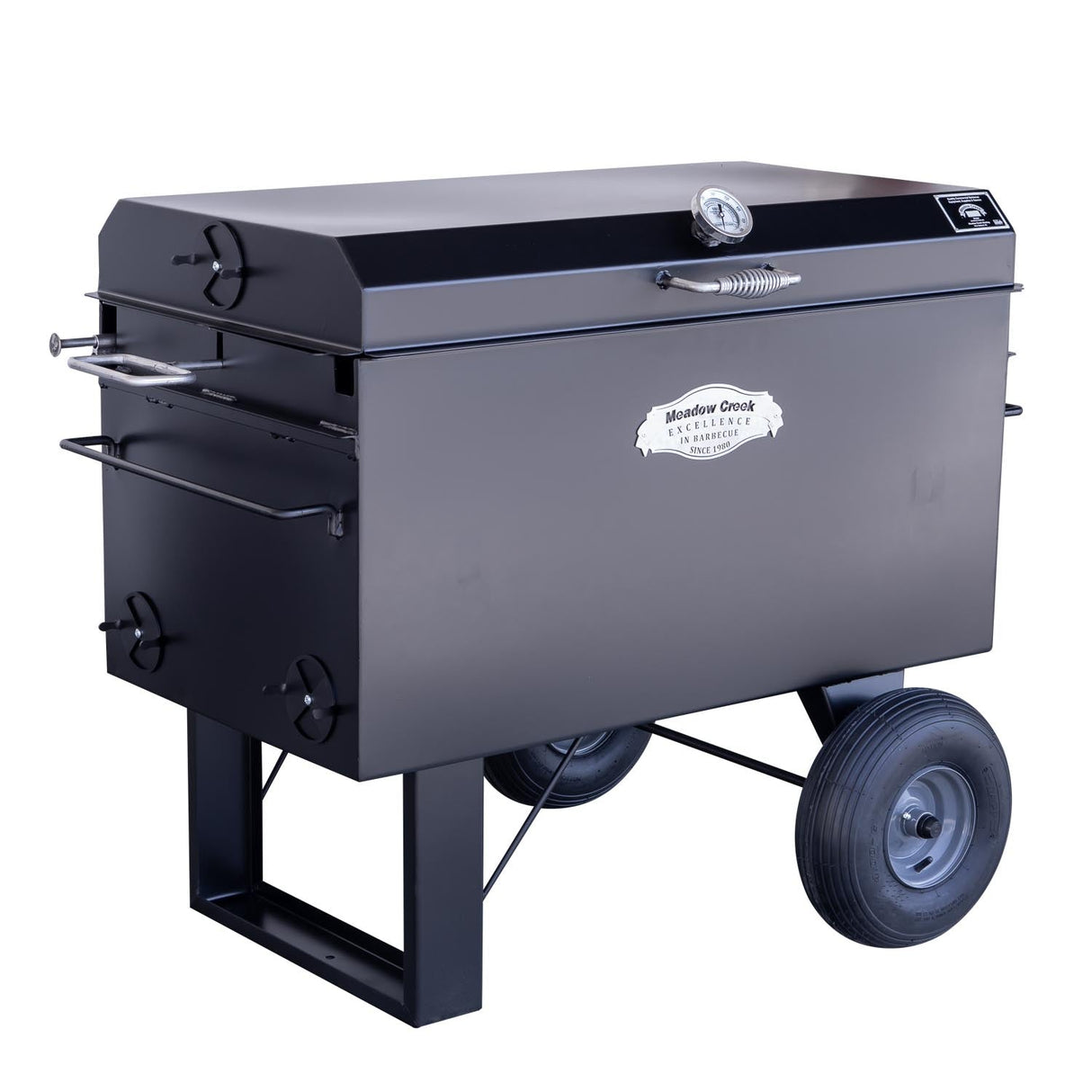 Meadow Creek BBQ42 Charcoal Grill Chicken Cooker with Rotating Grates