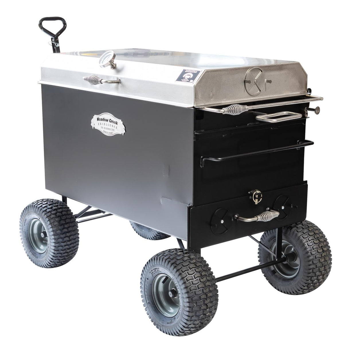 Meadow Creek BBQ42 Charcoal Grill Chicken Cooker with Rotating Grates