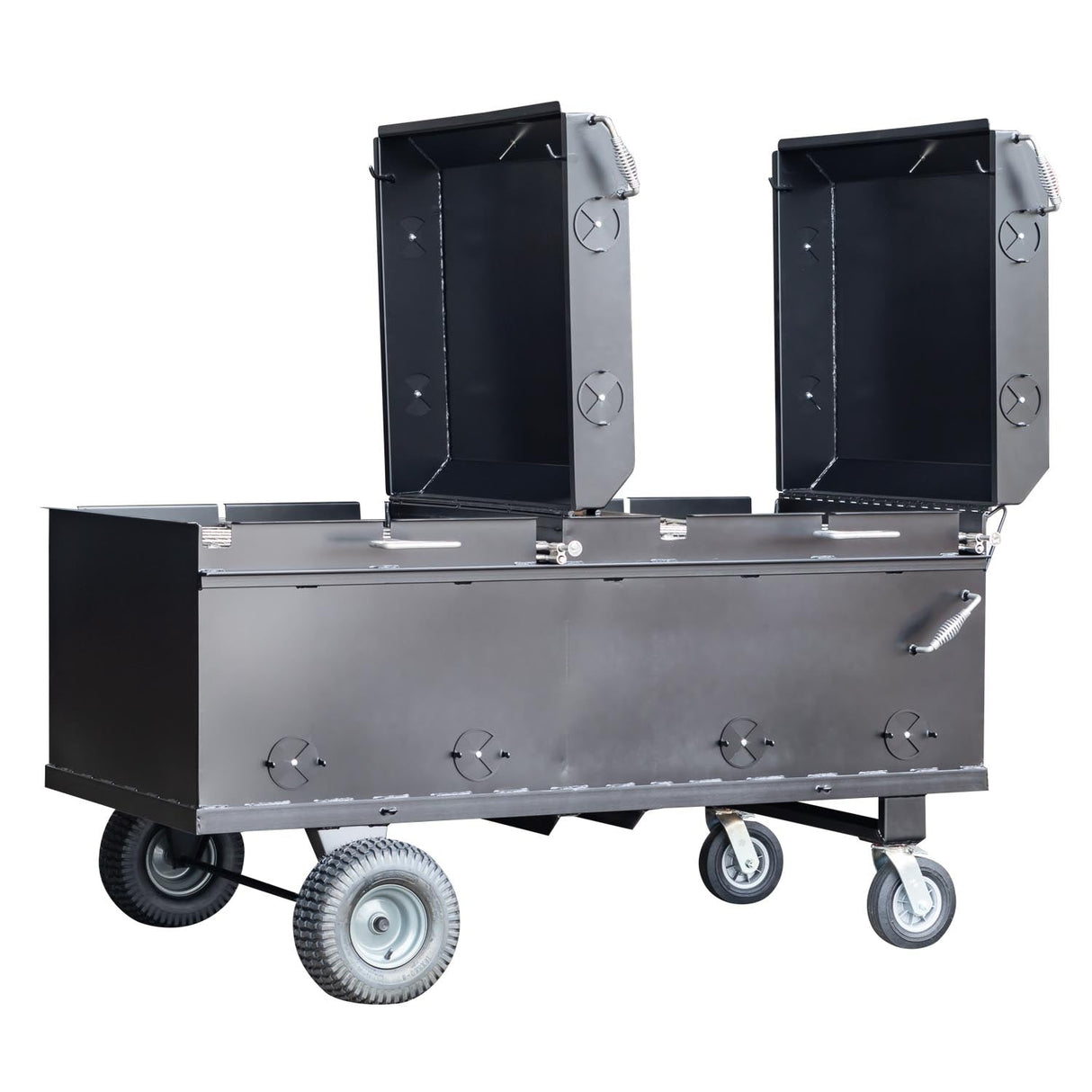 Meadow Creek BBQ64P 2-Pit Charcoal Grill Chicken Cooker with Rotating Grates