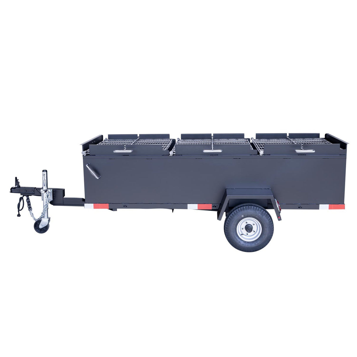 Meadow Creek BBQ96 3-Pit Chicken Cooker Trailer with Rotating Grates