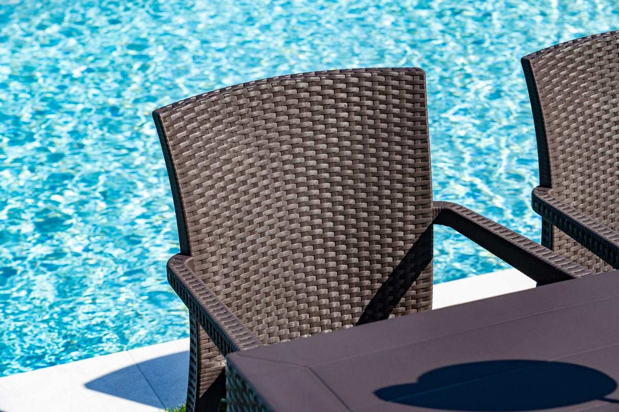 Rainbow Outdoor Montana 5-Piece Dining Set-Brown