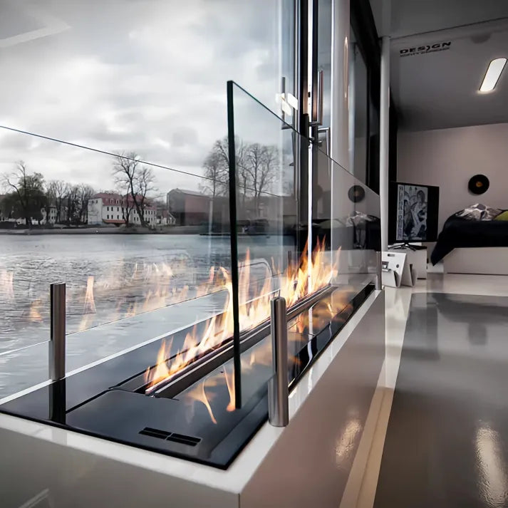 HearthArtSinn Ember 6 Bioethanol Real Fire Fireplace Core