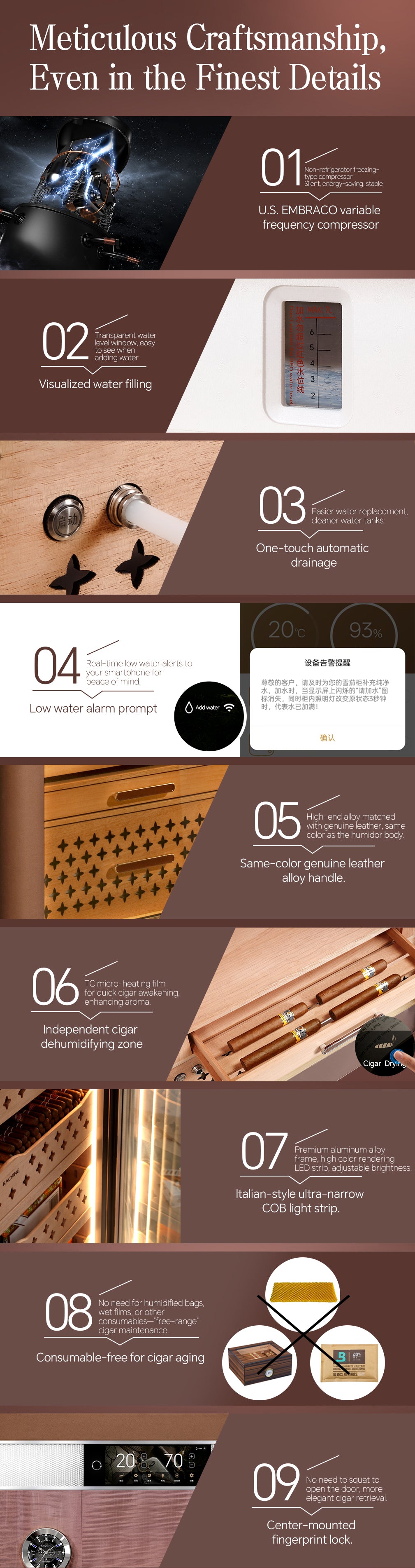 Raching Reserva RR980 Series Electric Humidor | 3000 Cigars