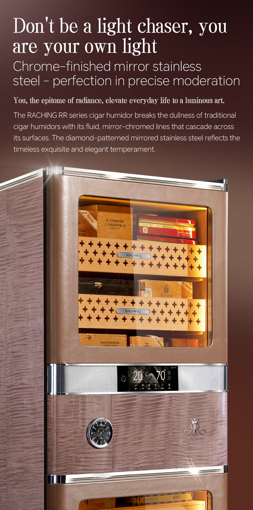 Raching Reserva RR980 Series Electric Humidor | 3000 Cigars