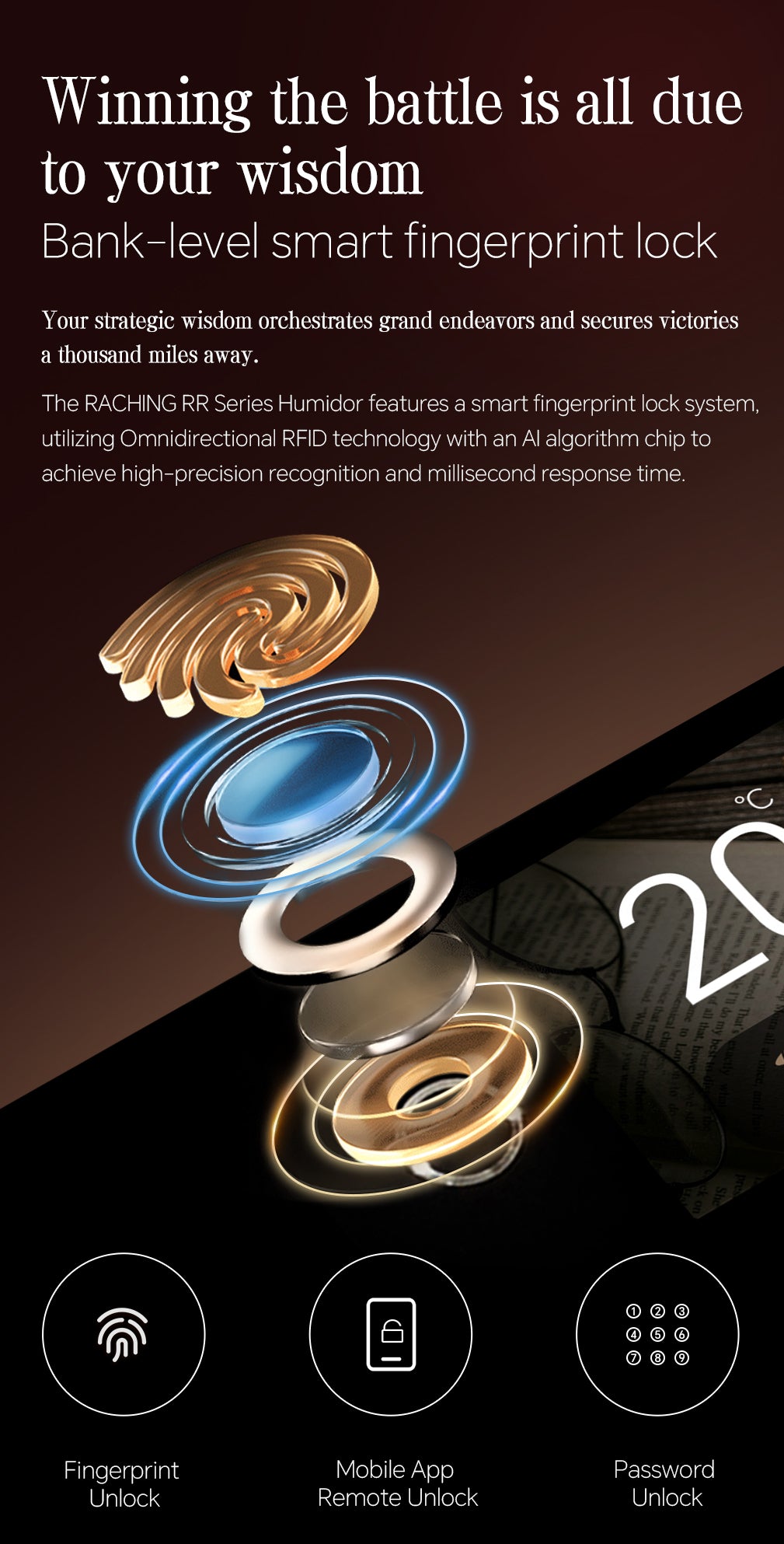 Raching Reserva RR980 Series Electric Humidor | 3000 Cigars