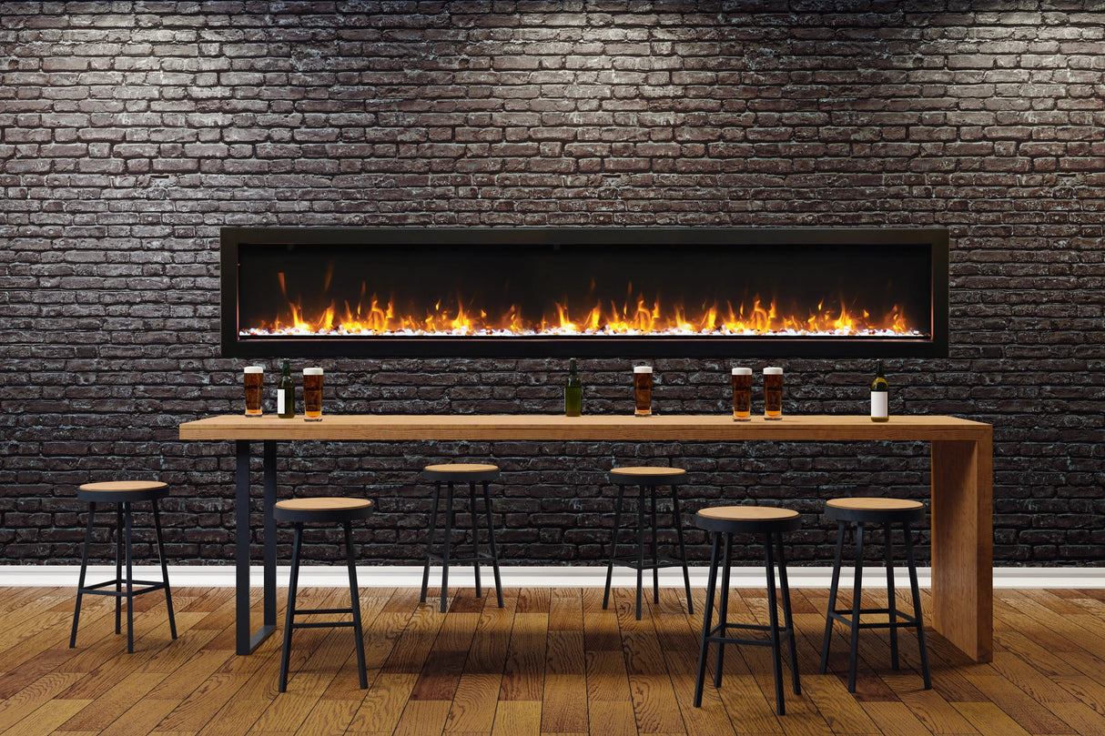 Amantii Panorama BI Slim Indoor/Outdoor Electric Fireplace BI-40-SLIM-OD-LUMINA