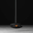 HearthArtSinn Shine 8 Luxury Hanging Disc-Shaped Real Fire Fireplace