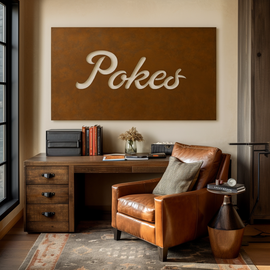 The Pokes - Metal Wall Art - Landscape Umber