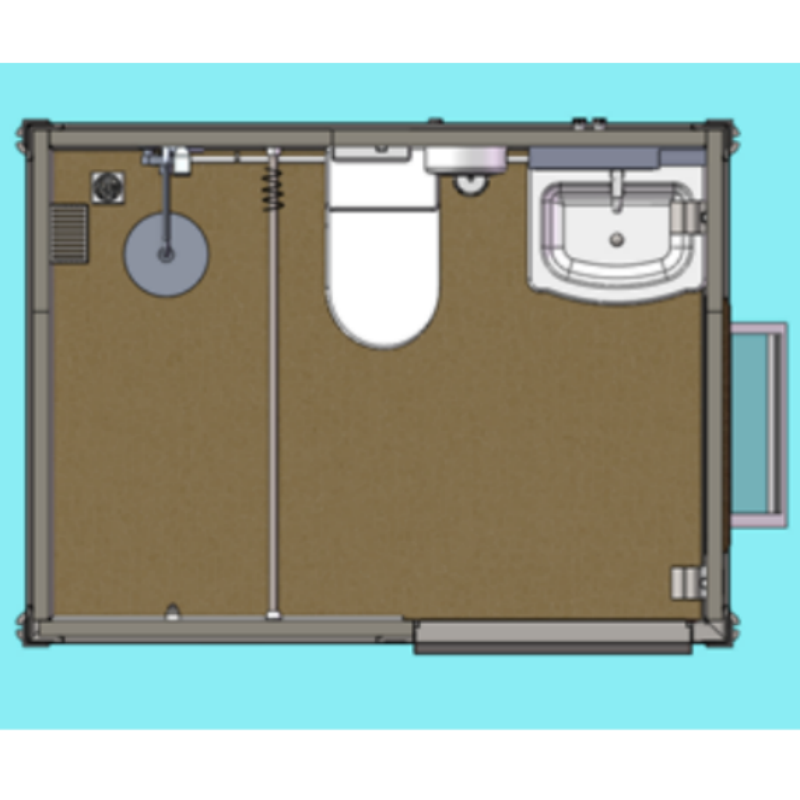 Chery Industrial Bastone Portable Toilet with Shower Curtain Style